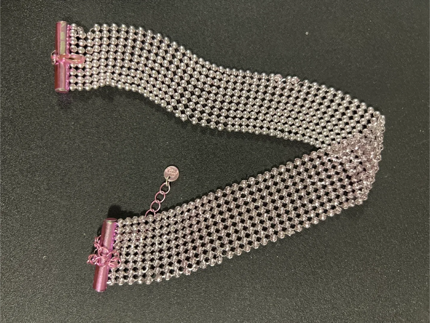 Silver Beaded Choker
