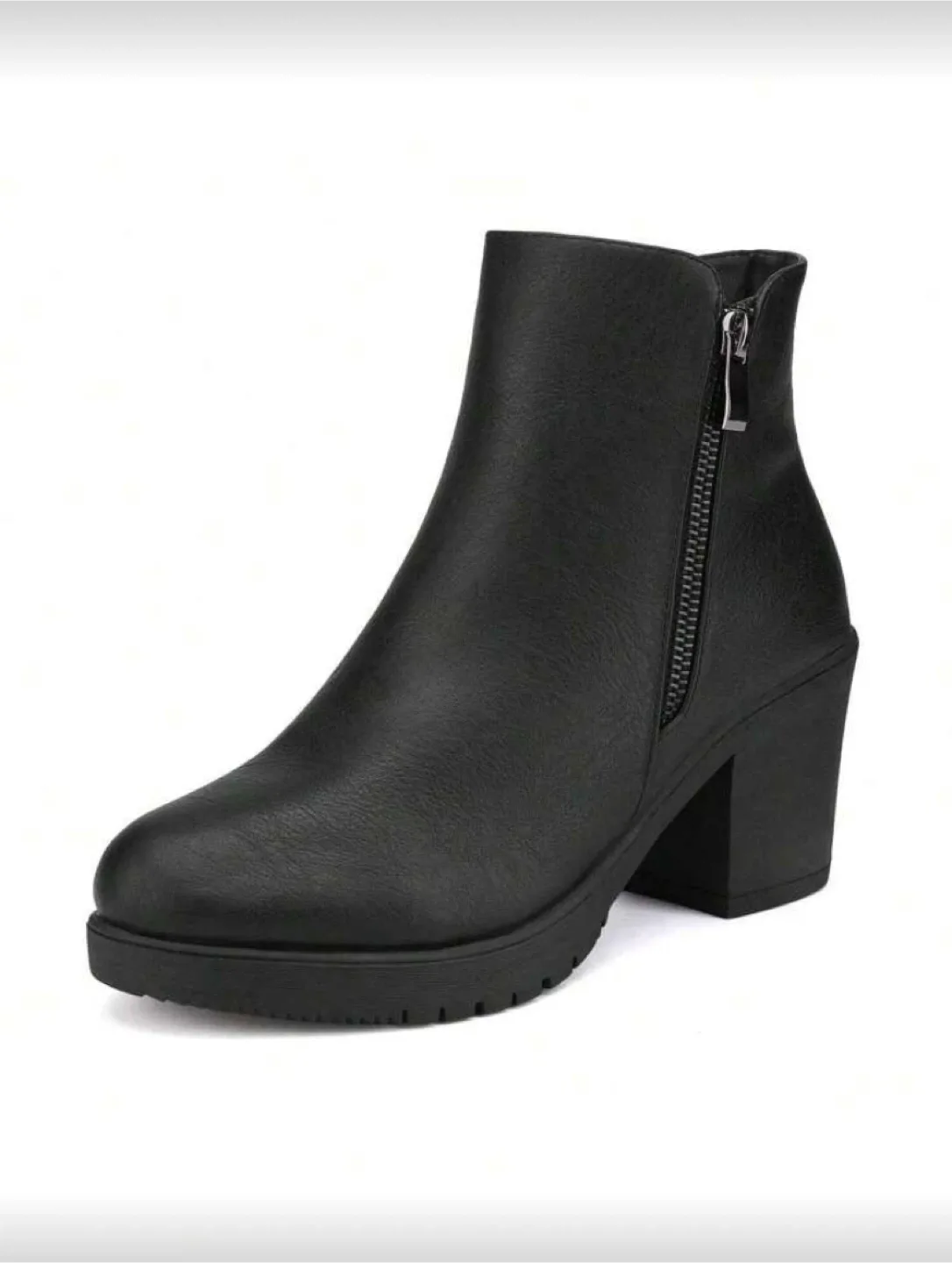 Black Chunky Heel Women’s Winter Boots US Size 11