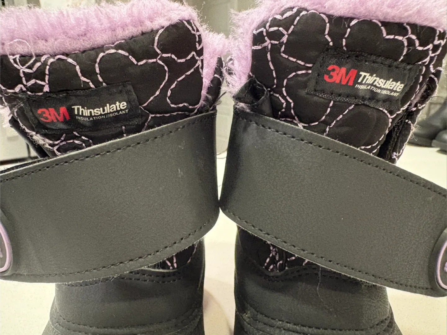 Size 7 3M Thinsulate Black & Purple Kids Snow Boots image indicator(6)