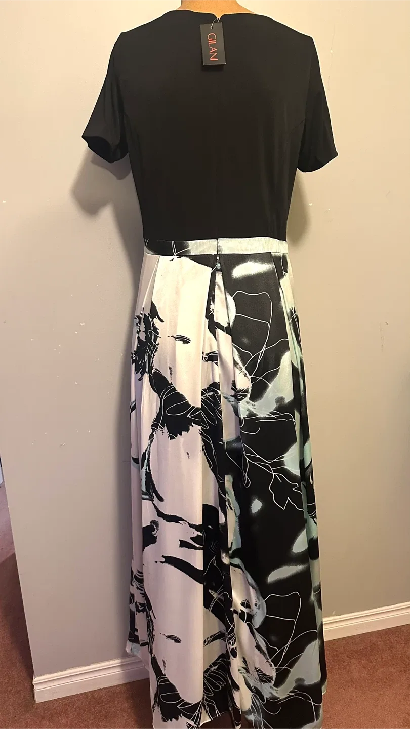 Giani Black & Floral Print Maxi Dress image indicator(3)