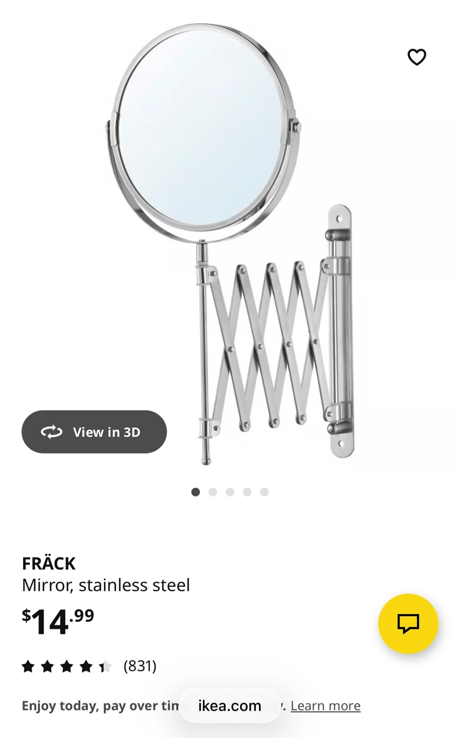 IKEA FRÄCK Extendable Wall Mirror - photo 3