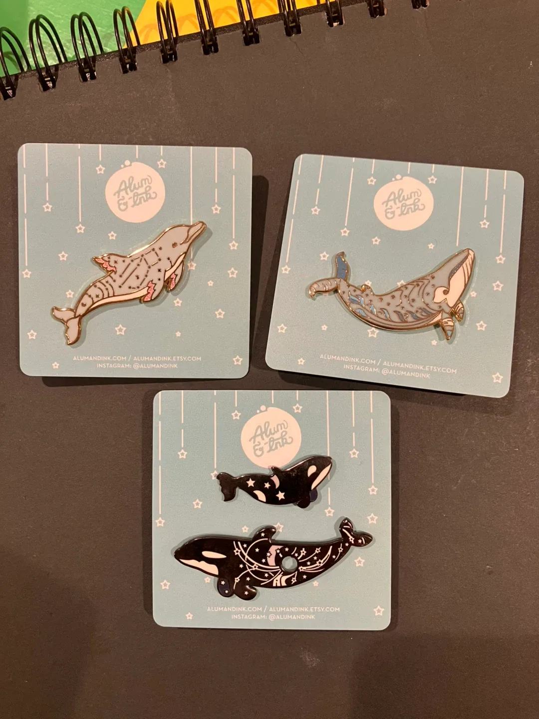 Ocean Life Constellation Enamel Pins