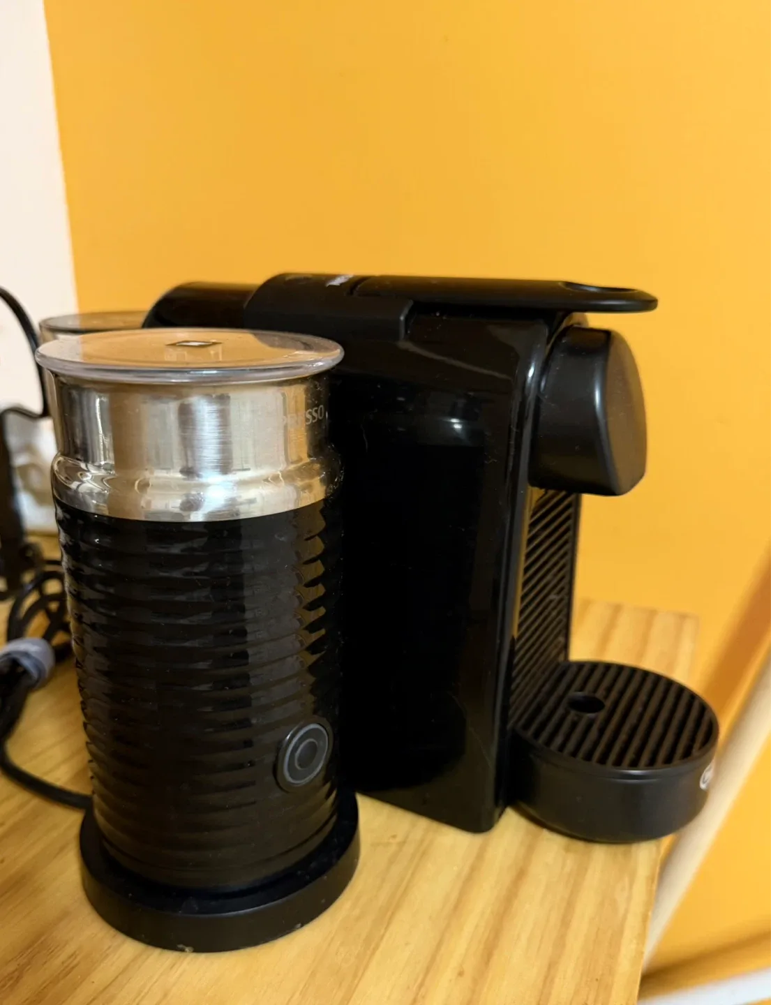 Nespresso Essenza Mini with Aeroccino Milk Frother - Black