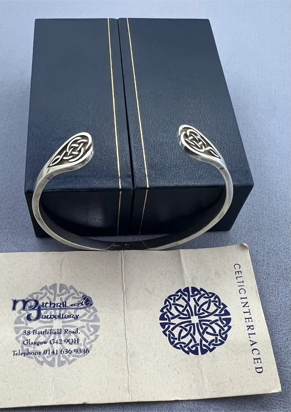 Vintage Silver Celtic Cuff Bracelet image indicator(6)