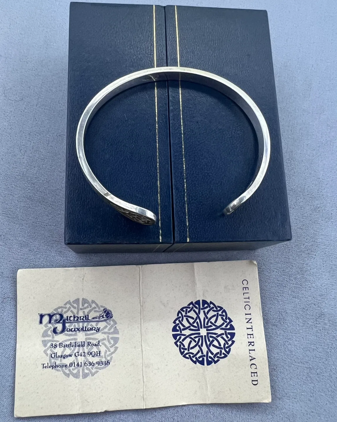 Vintage Silver Celtic Cuff Bracelet image indicator(5)