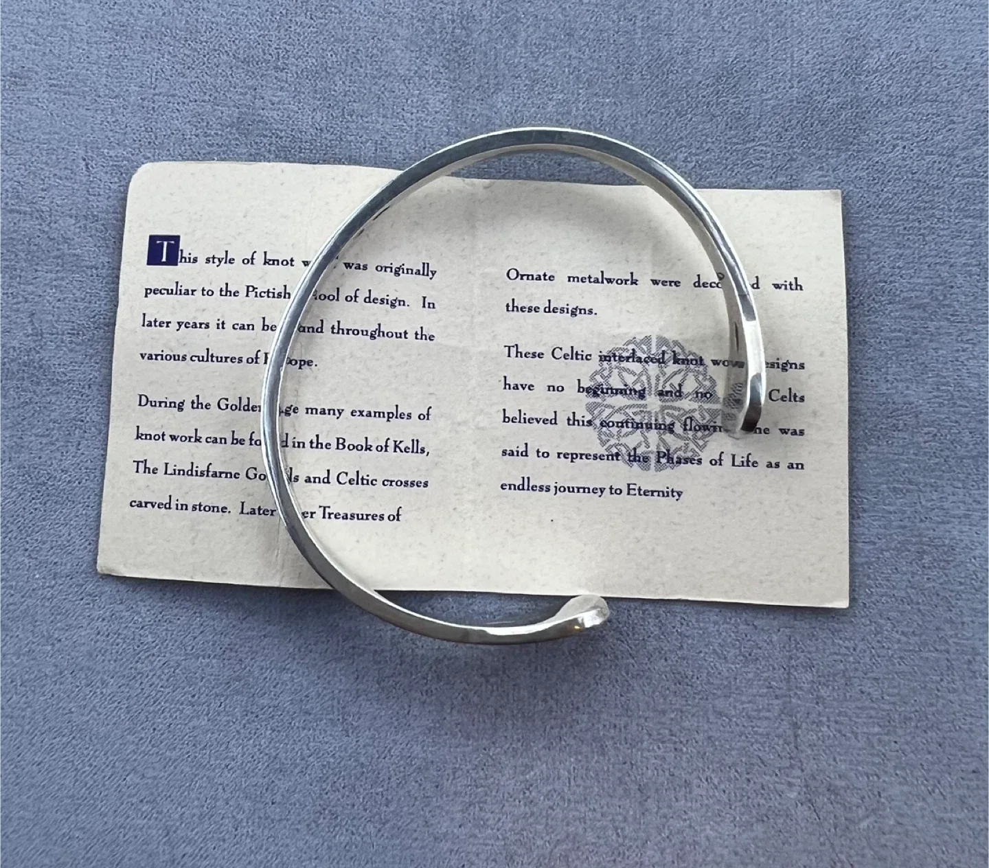 Vintage Silver Celtic Cuff Bracelet image indicator(7)