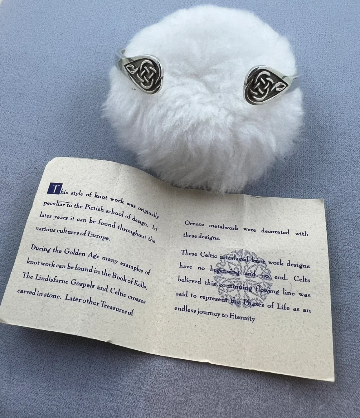 Vintage Silver Celtic Cuff Bracelet image indicator(8)