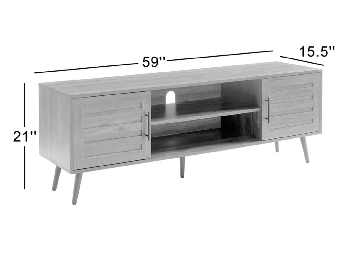 Wood TV Stand, 59 inch image indicator(3)
