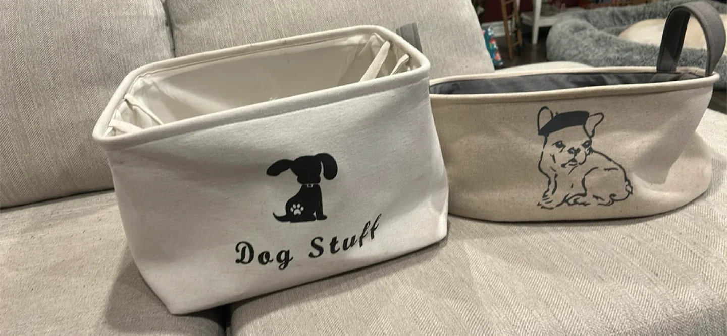 Dog Stuff Storage Baskets - Set of 2
