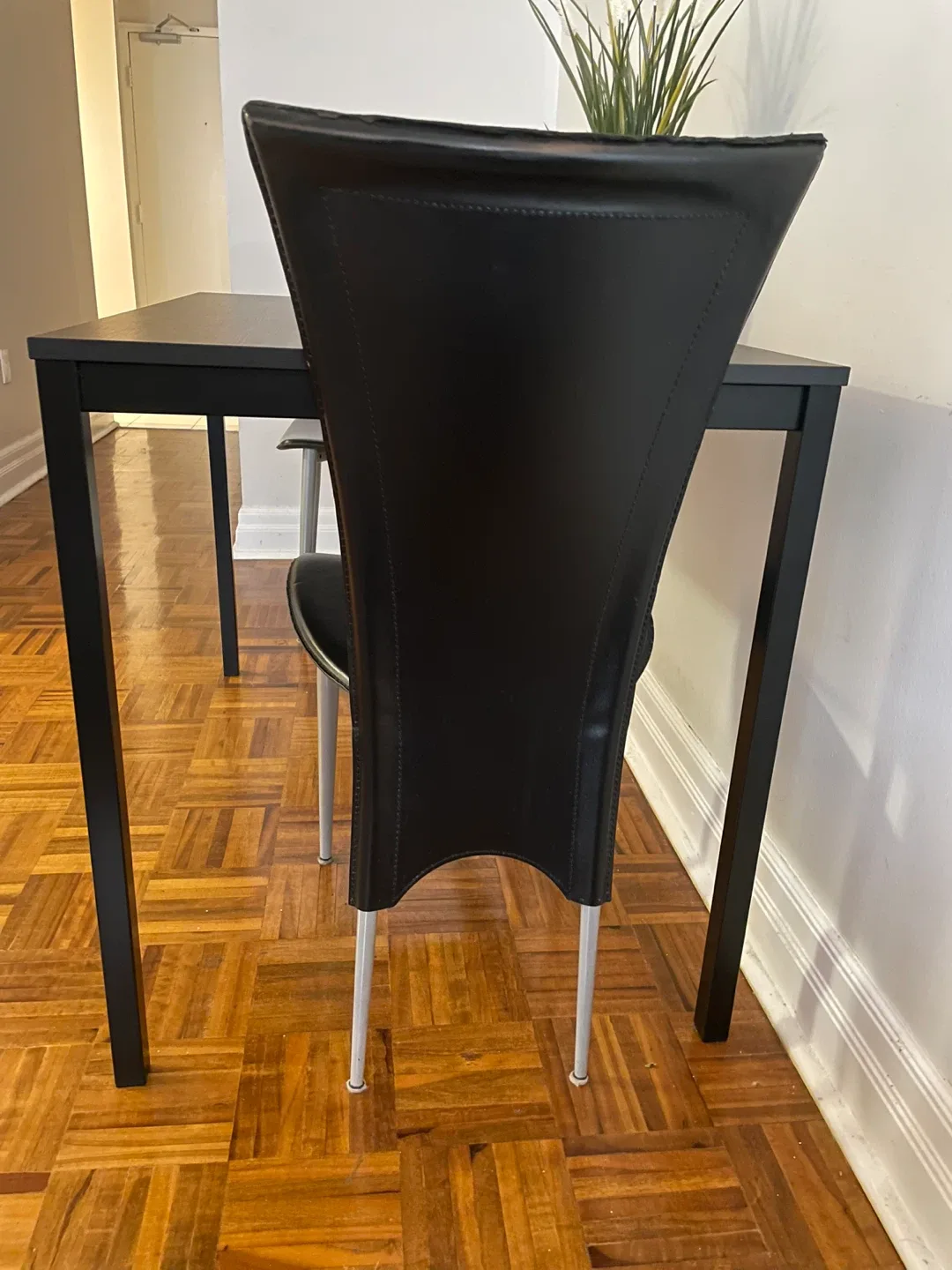 Black Dining Room Table and Two Chair Set image indicator(4)