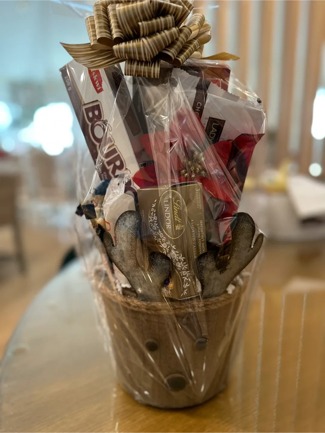 Reindeer Christmas gift basket
