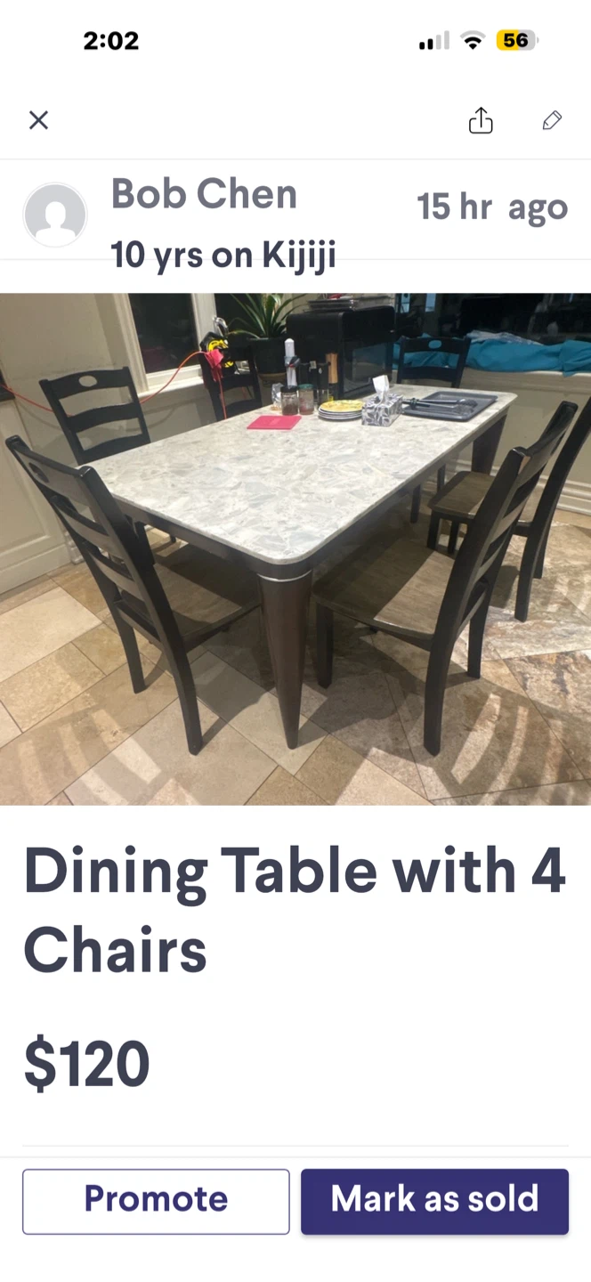 Dining Table with 4 Chairs