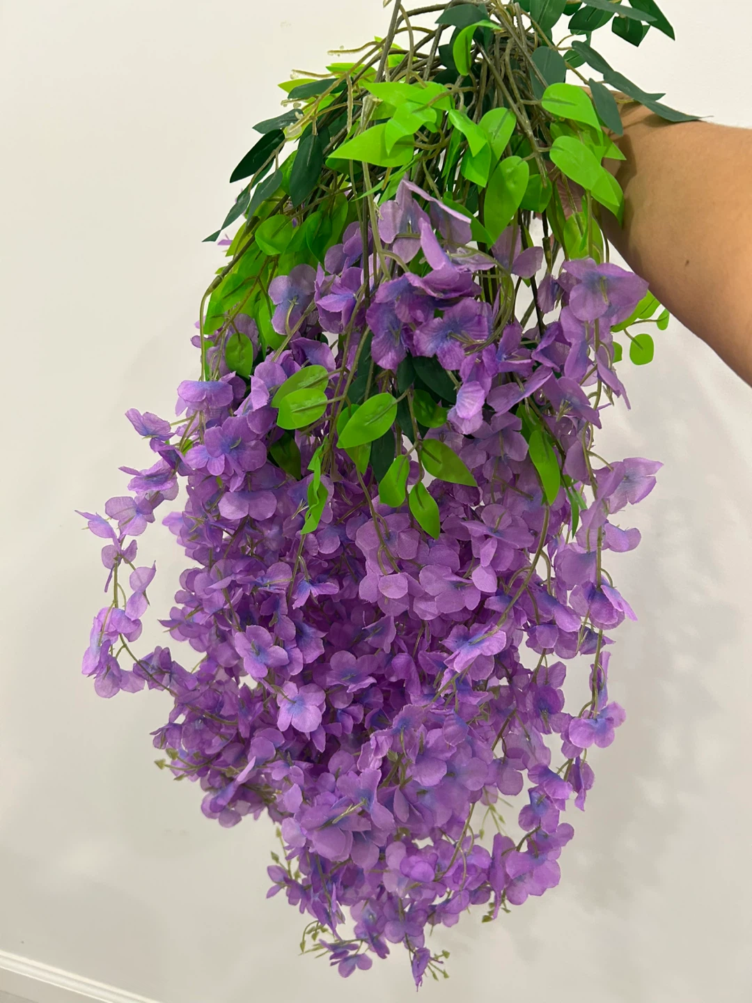 Purple Wisteria Artificial Hanging Flowers - 12 Pack - photo 2