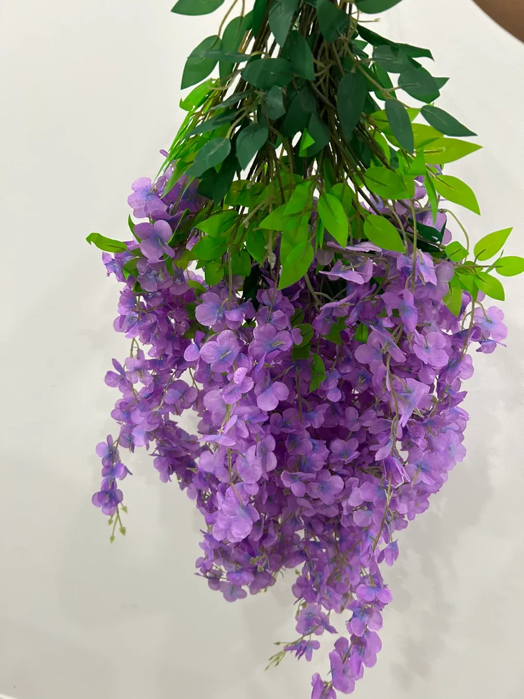 Purple Wisteria Artificial Hanging Flowers - 12 Pack