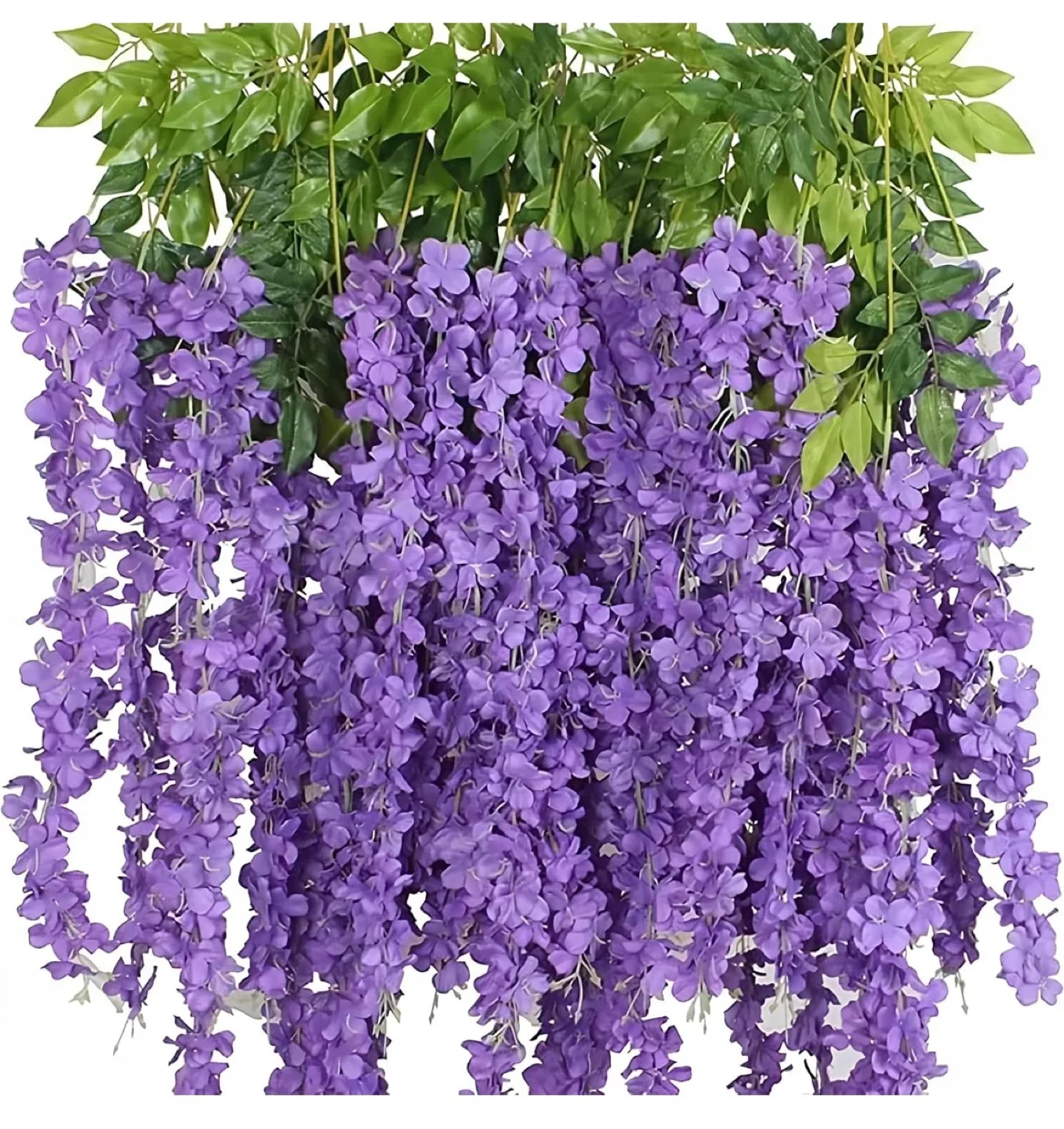 Purple Wisteria Artificial Hanging Flowers - 12 Pack image indicator(3)
