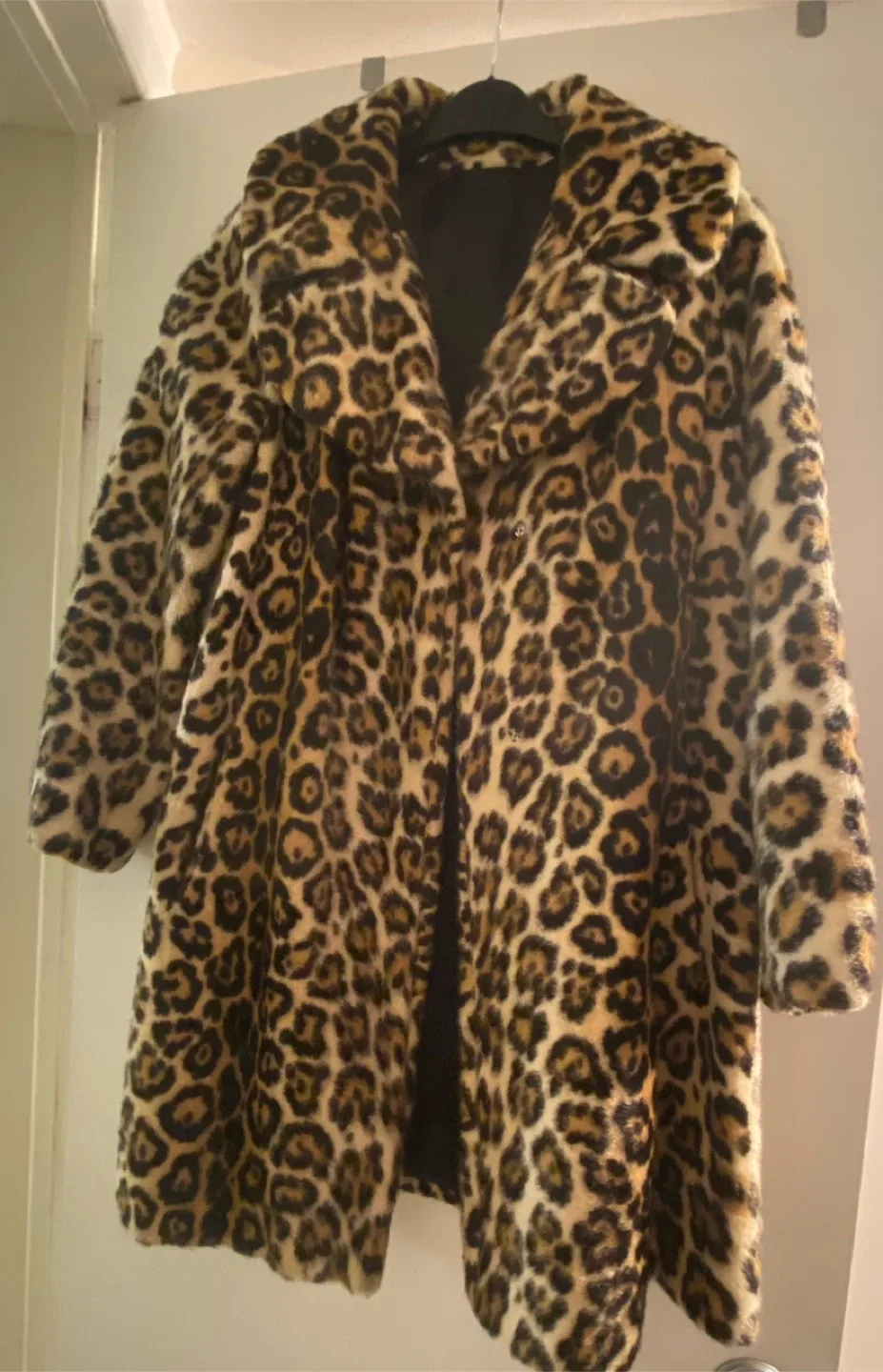 Vintage Leopard Faux Fur Coat