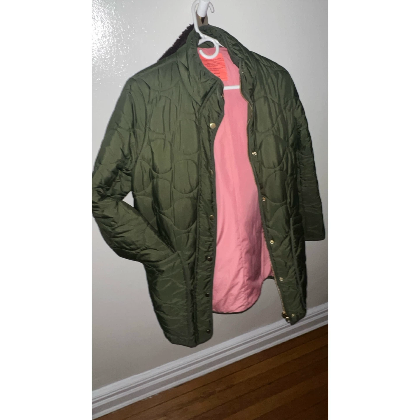 J.Crew Quilted Cocoon Coat - Olive Green - photo 2