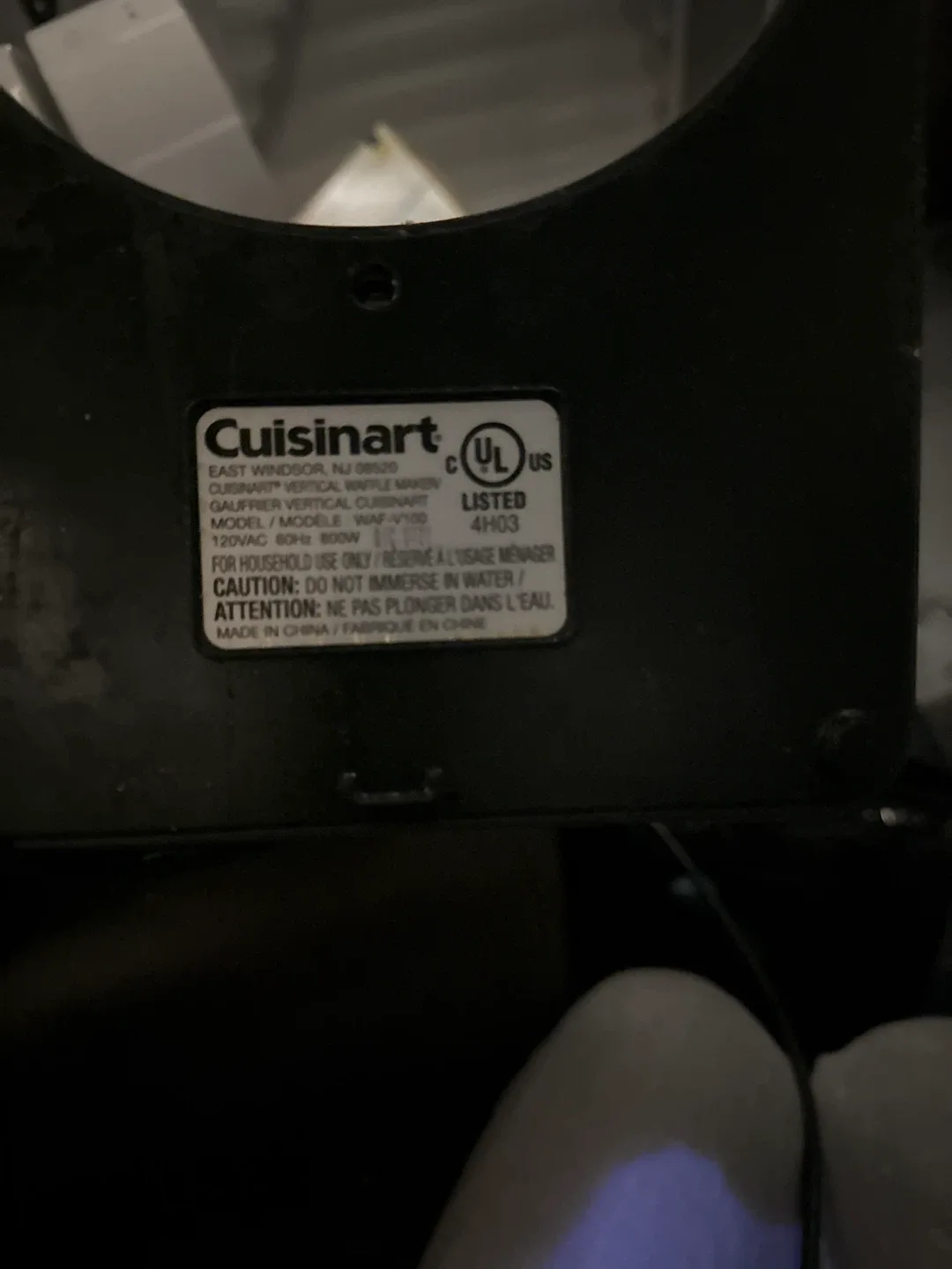 Cuisinart Vertical Waffle Maker WAF-V100 image indicator(5)