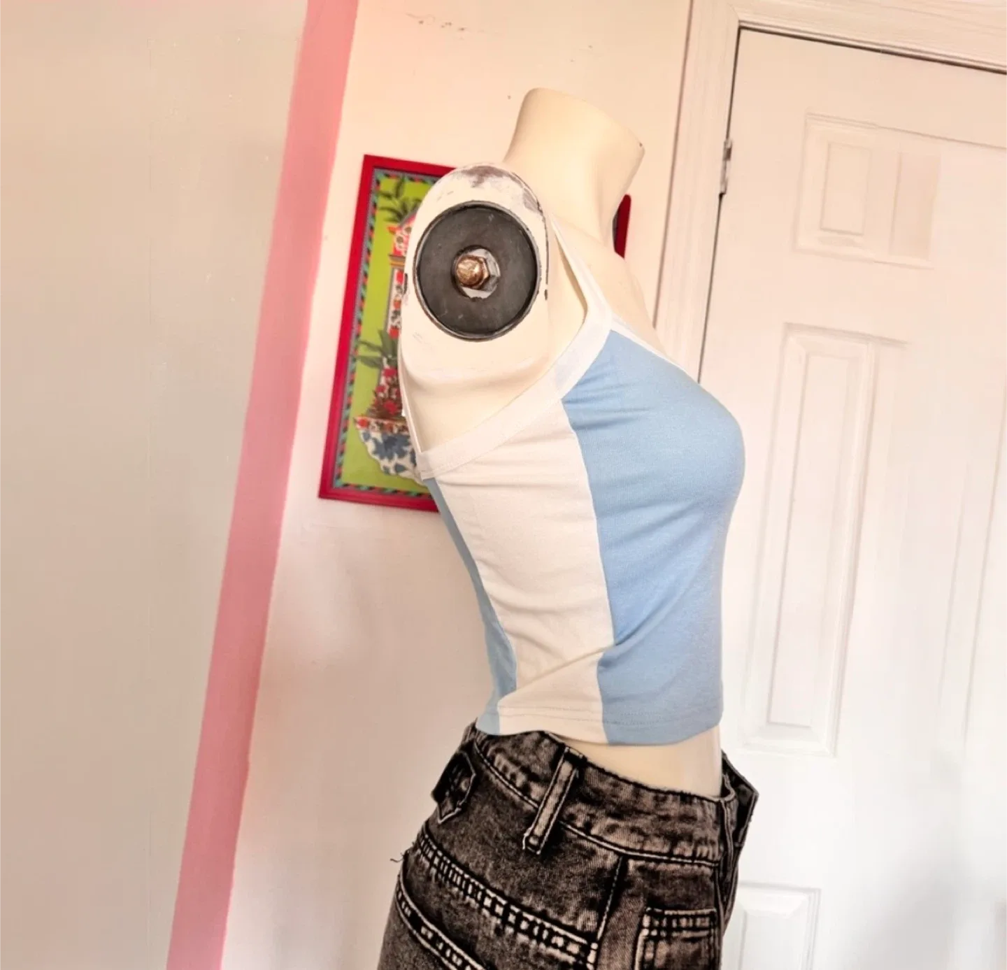 Blue and White Tank Top image indicator(3)