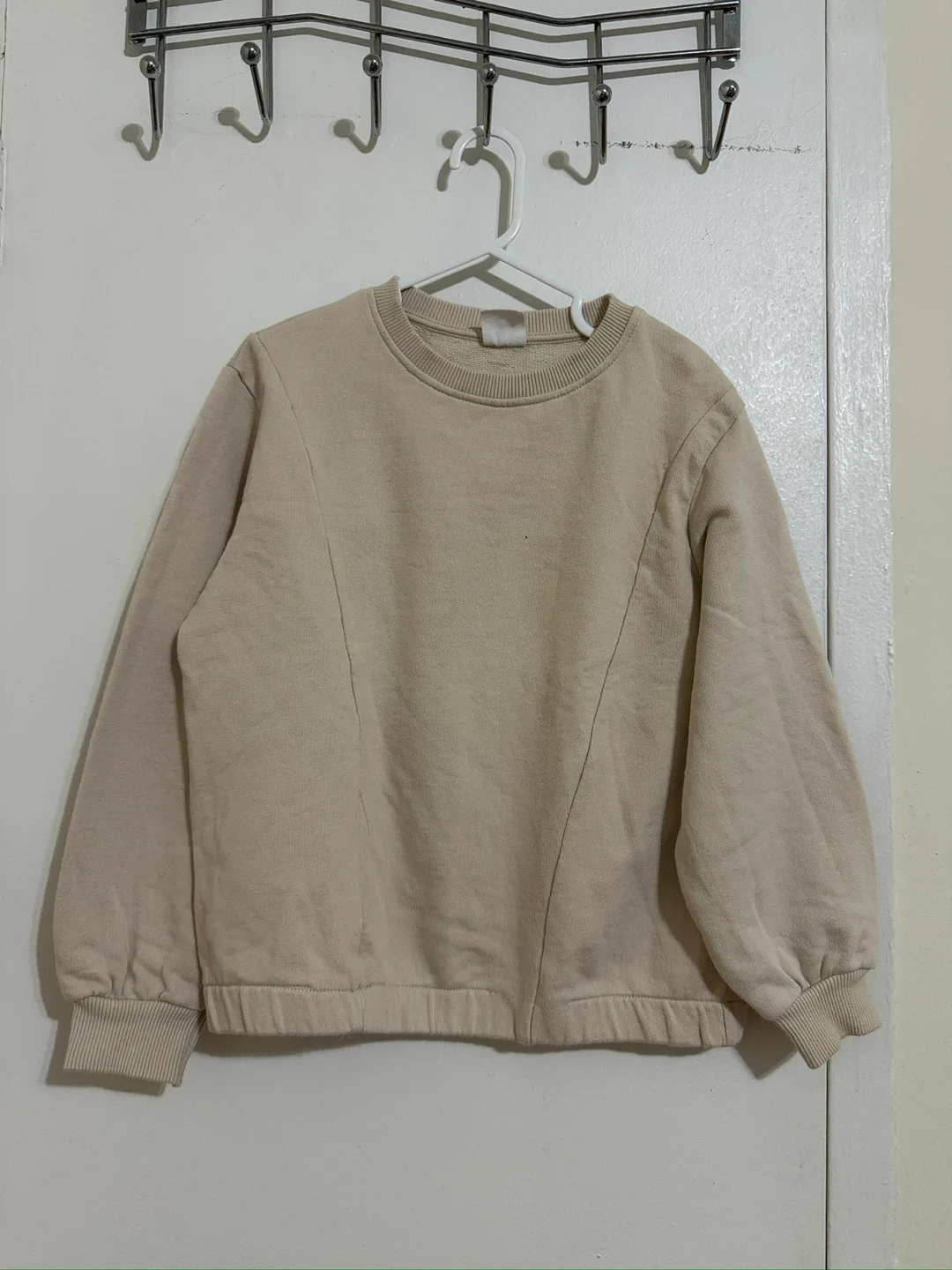 Zara Beige Crewneck Sweatshirt