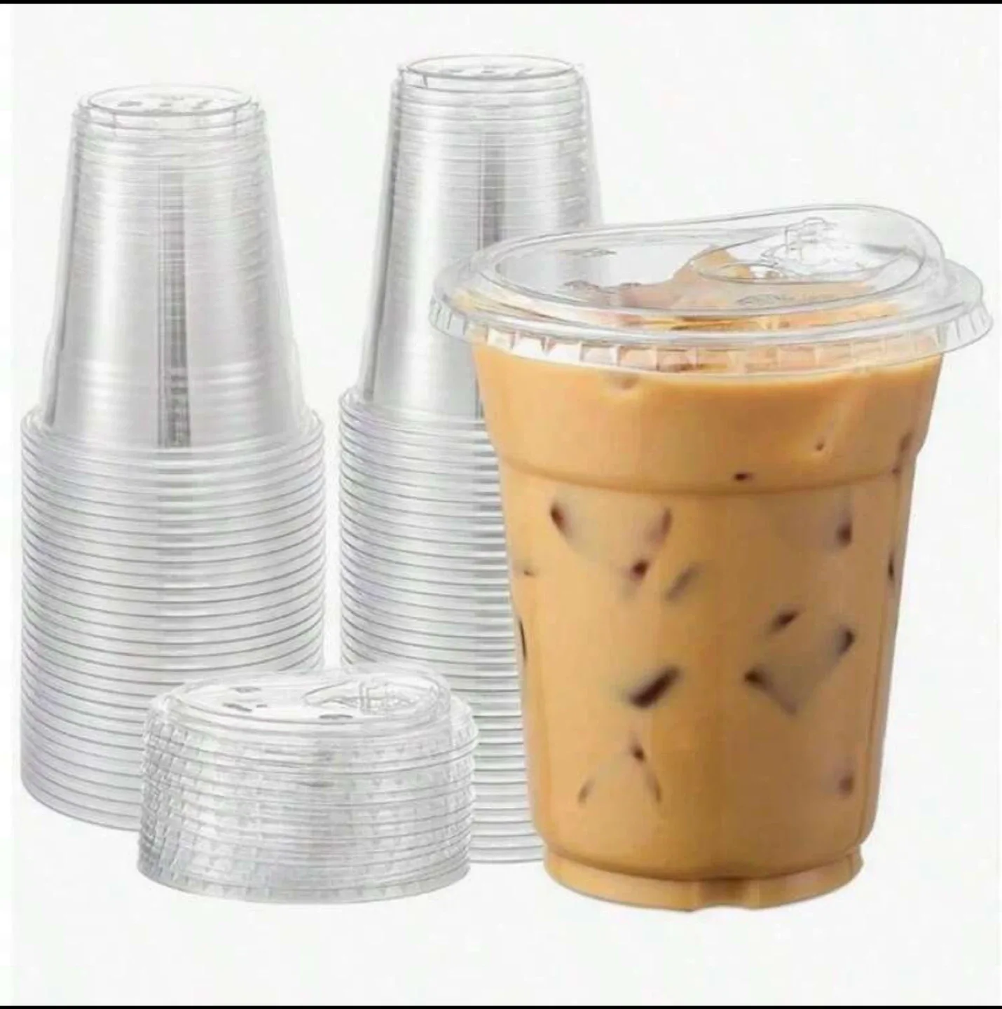 Plastic Disposable Cups with lids - 680ml & 350ml image indicator(2)