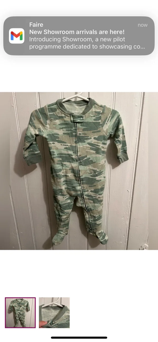 Carter's 6m Camo Onesie