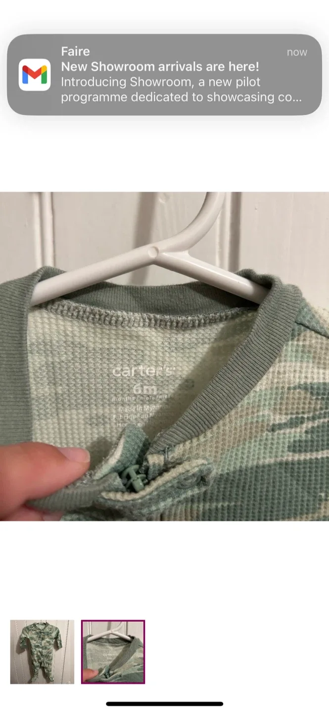 Carter's 6m Camo Onesie image indicator(2)