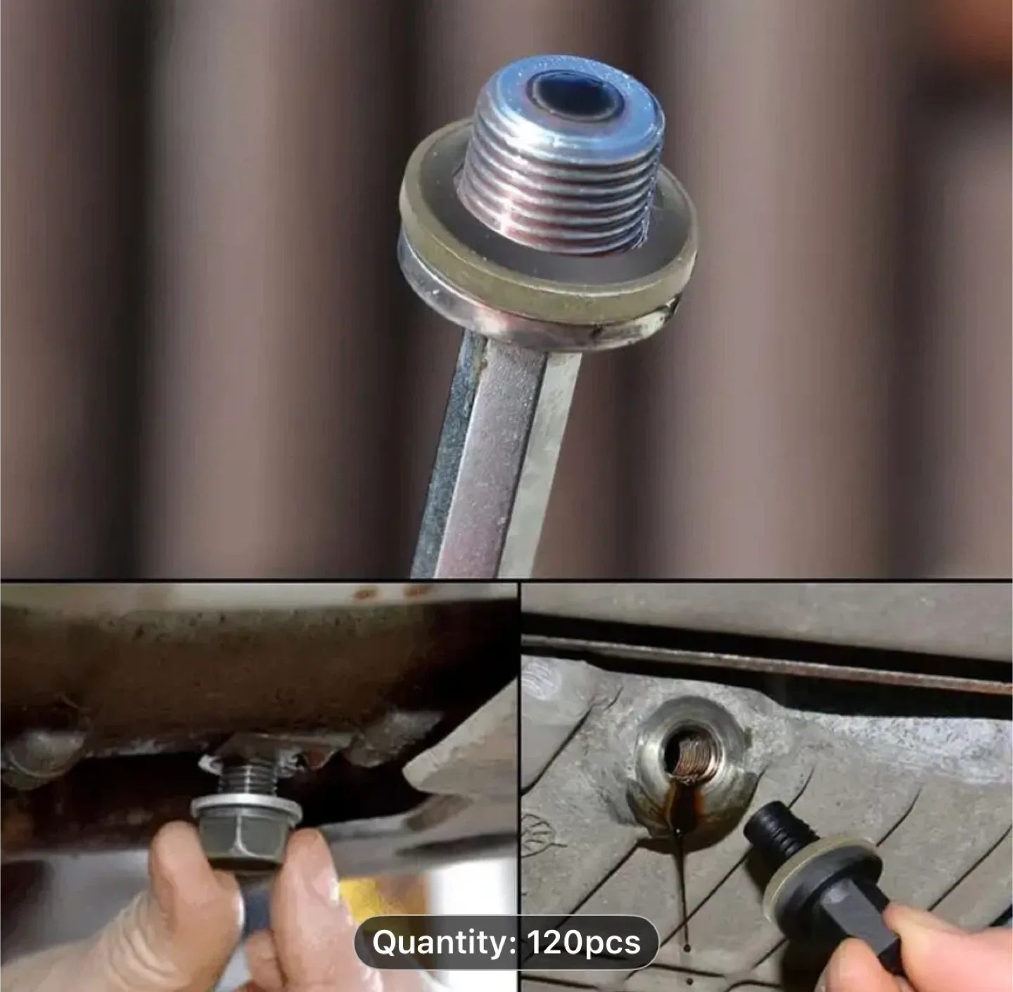 120pcs Box Car Oil Pan Lock Drain Plug Rubber image indicator(5)