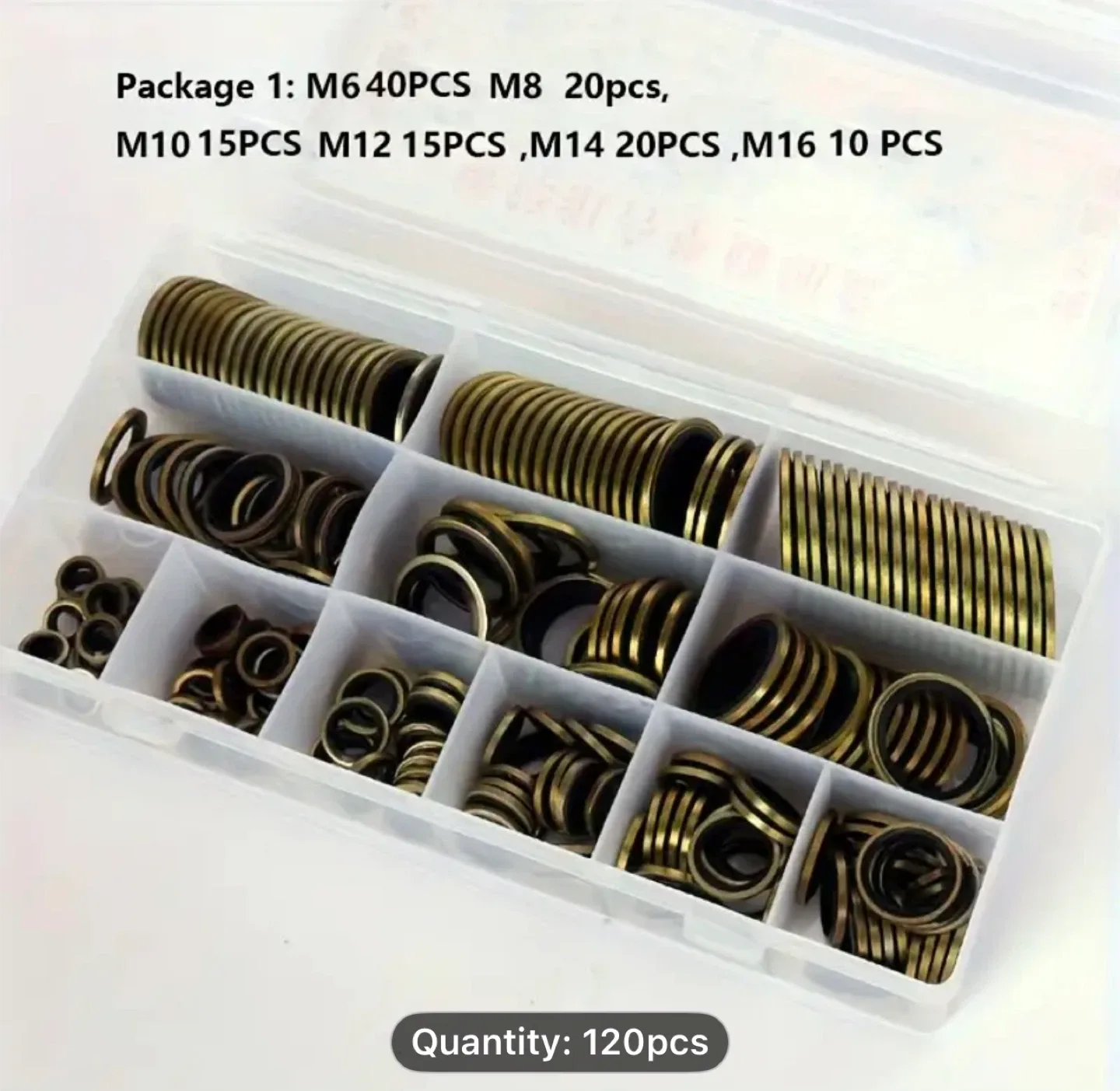 120pcs Box Car Oil Pan Lock Drain Plug Rubber image indicator(4)