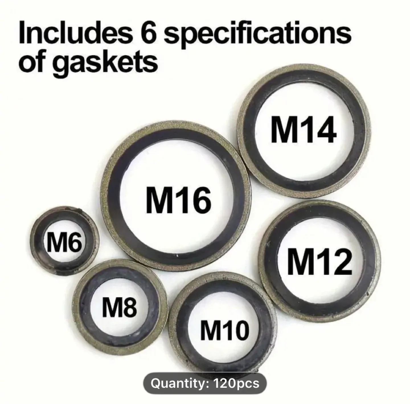 120pcs Box Car Oil Pan Lock Drain Plug Rubber