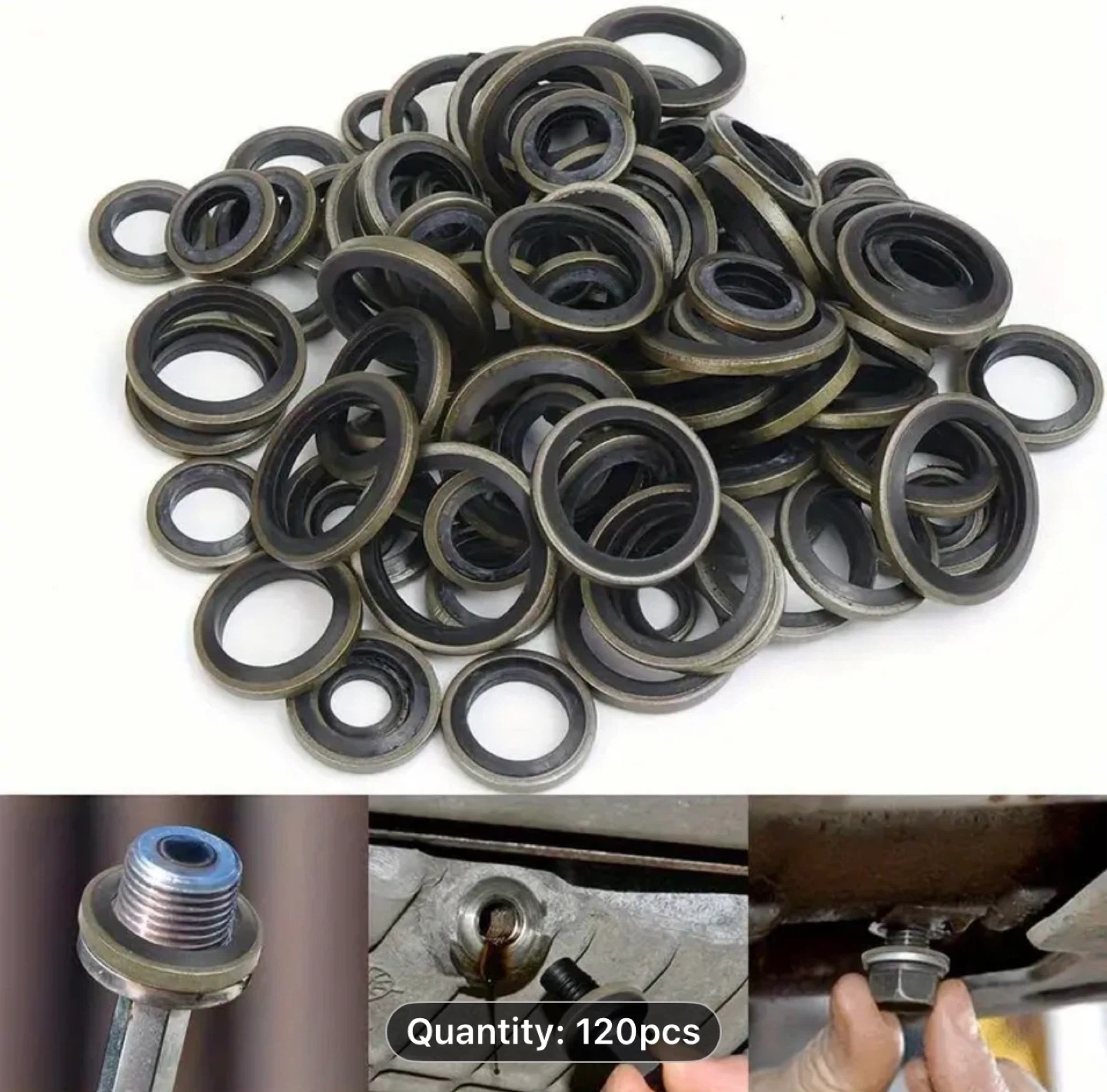120pcs Box Car Oil Pan Lock Drain Plug Rubber - photo 2