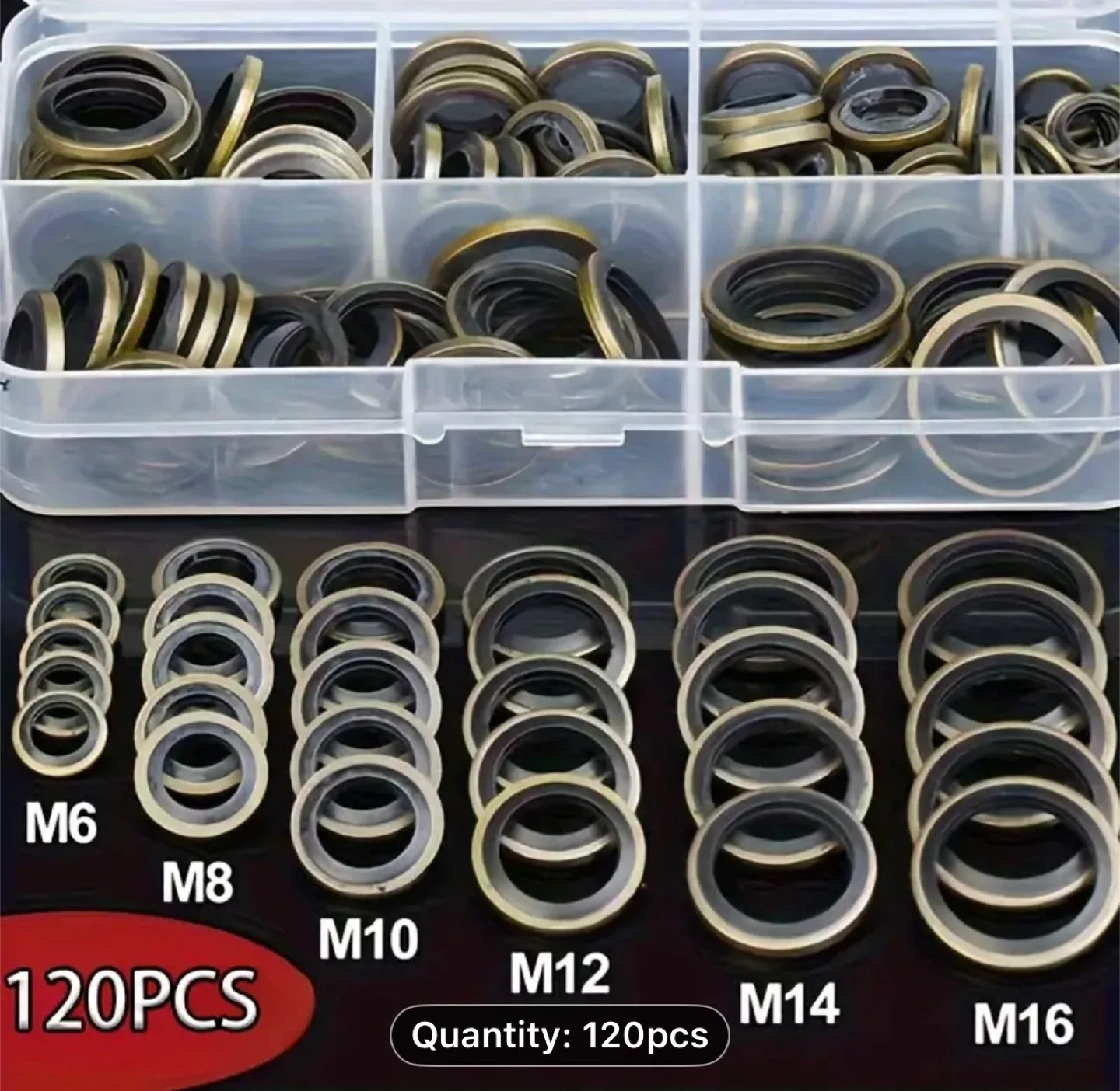 120pcs Box Car Oil Pan Lock Drain Plug Rubber image indicator(10)