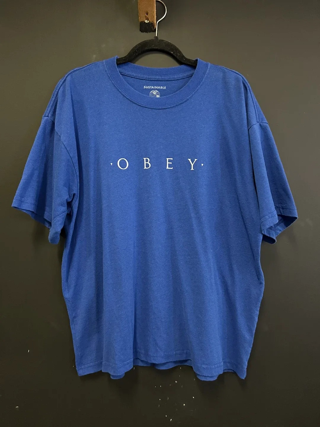 Obey Sustainable Blue T-Shirt - Size XL