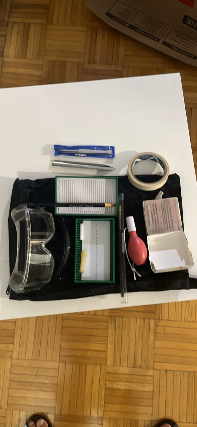 Microscope slide preparation kit Centennial college
