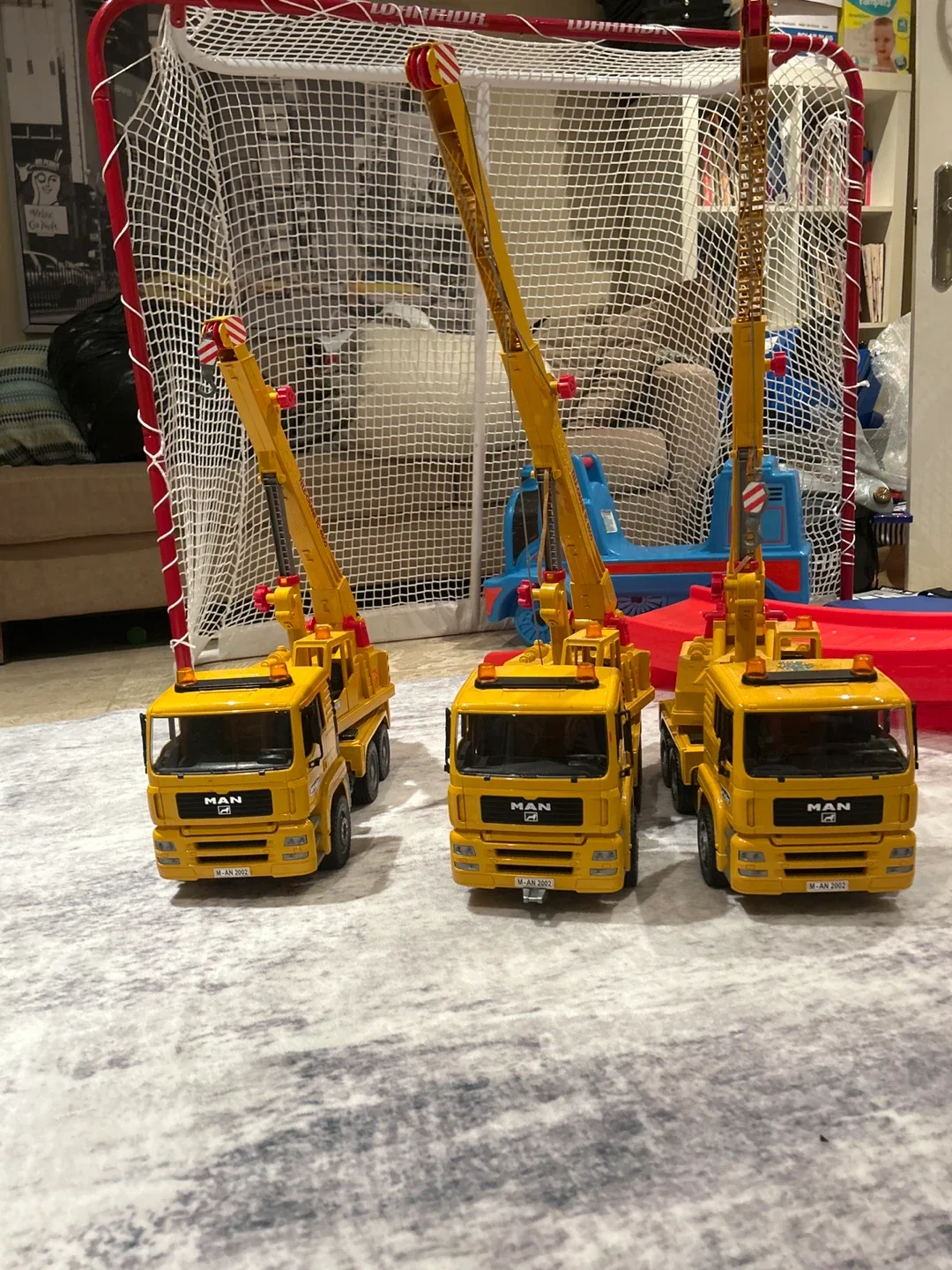 Toy Construction Vehicles - MAN Crane, Caterpillar