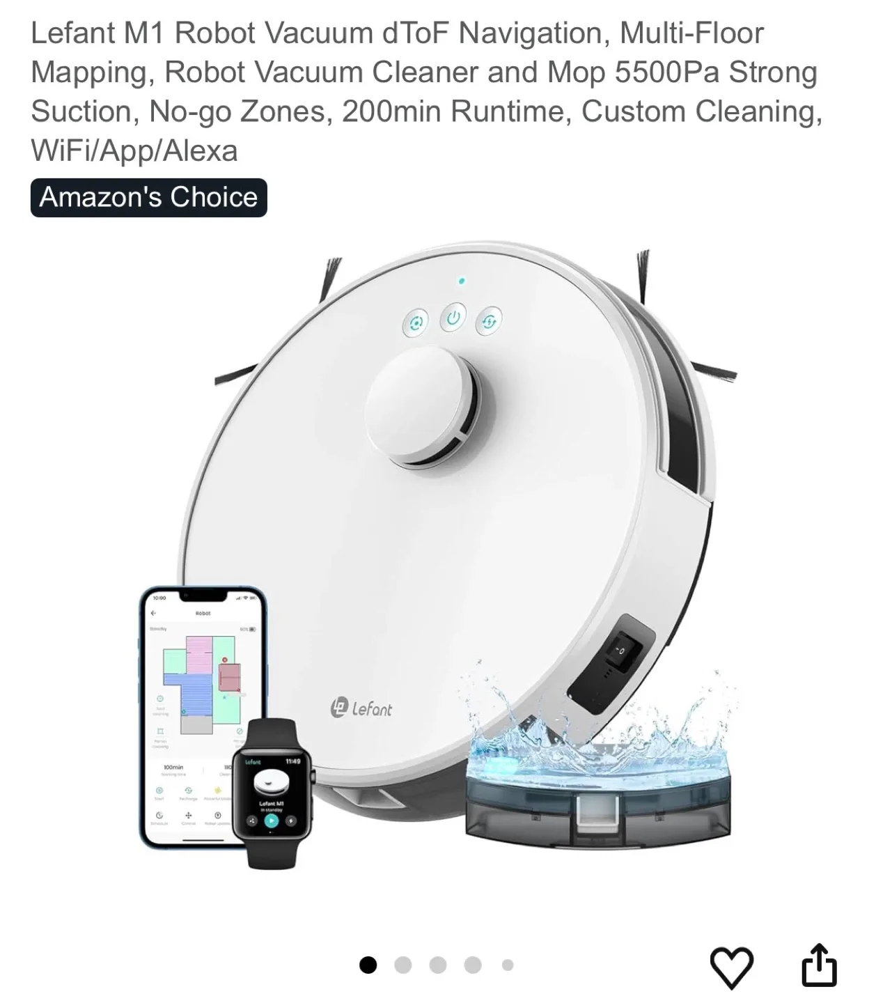 Lefant M1 Robotic Vacuum Cleaner Mop - New in Box!