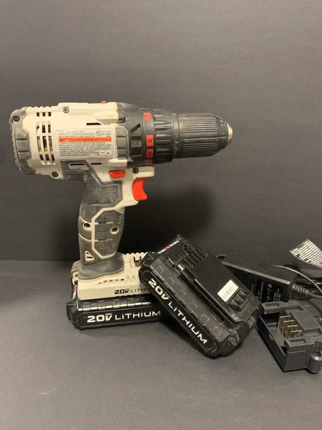 Porter Cable 20V Lithium Drill with 2 Batteries