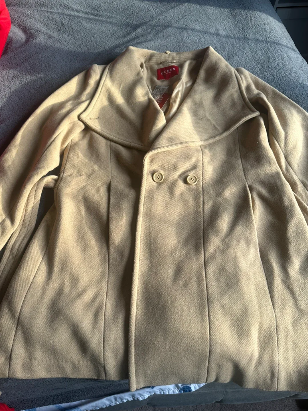 Guess Mandy Fur Trim Wool Coat - XL image indicator(3)