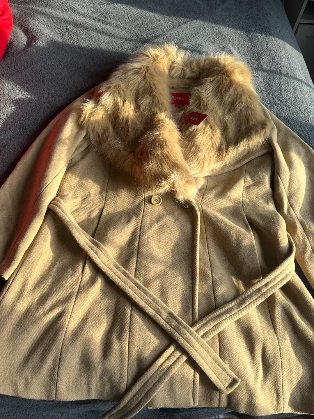 Guess Mandy Fur Trim Wool Coat - XL image indicator(2)