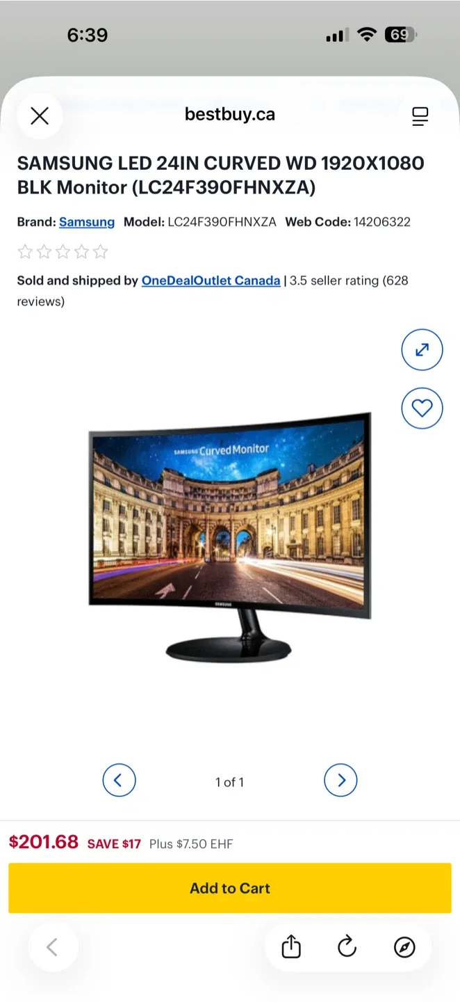 Samsung C24F390FHN 24″ Curved Monitor image indicator(3)