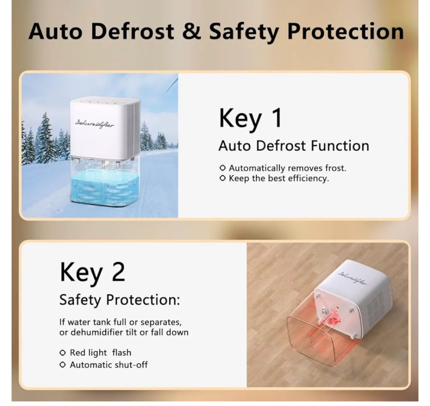 Dehumidifier with Auto Defrost & Safety Protection image indicator(3)