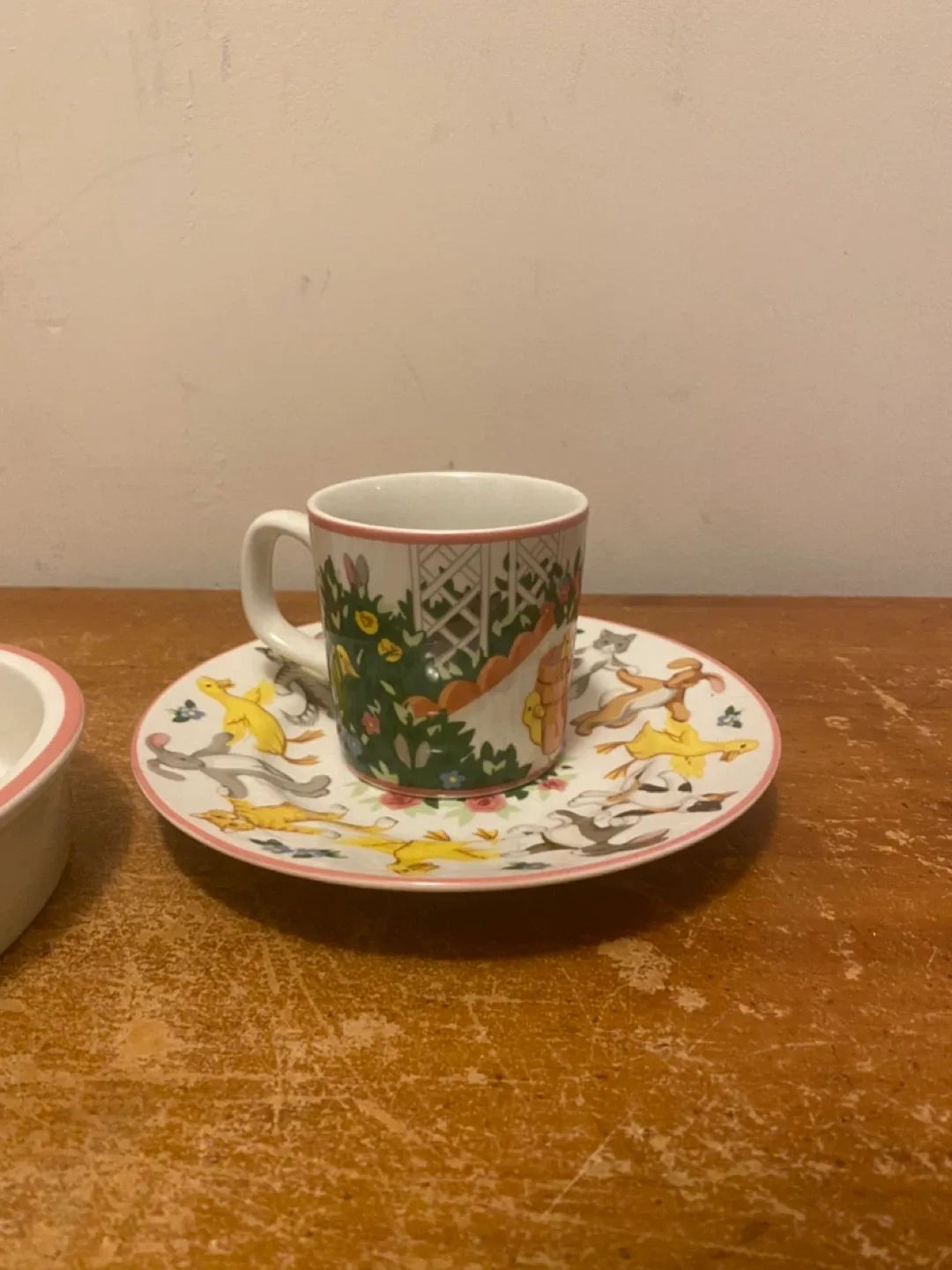 Vintage Tiffany & Co. Playground Cup, Saucer & Bowl Set