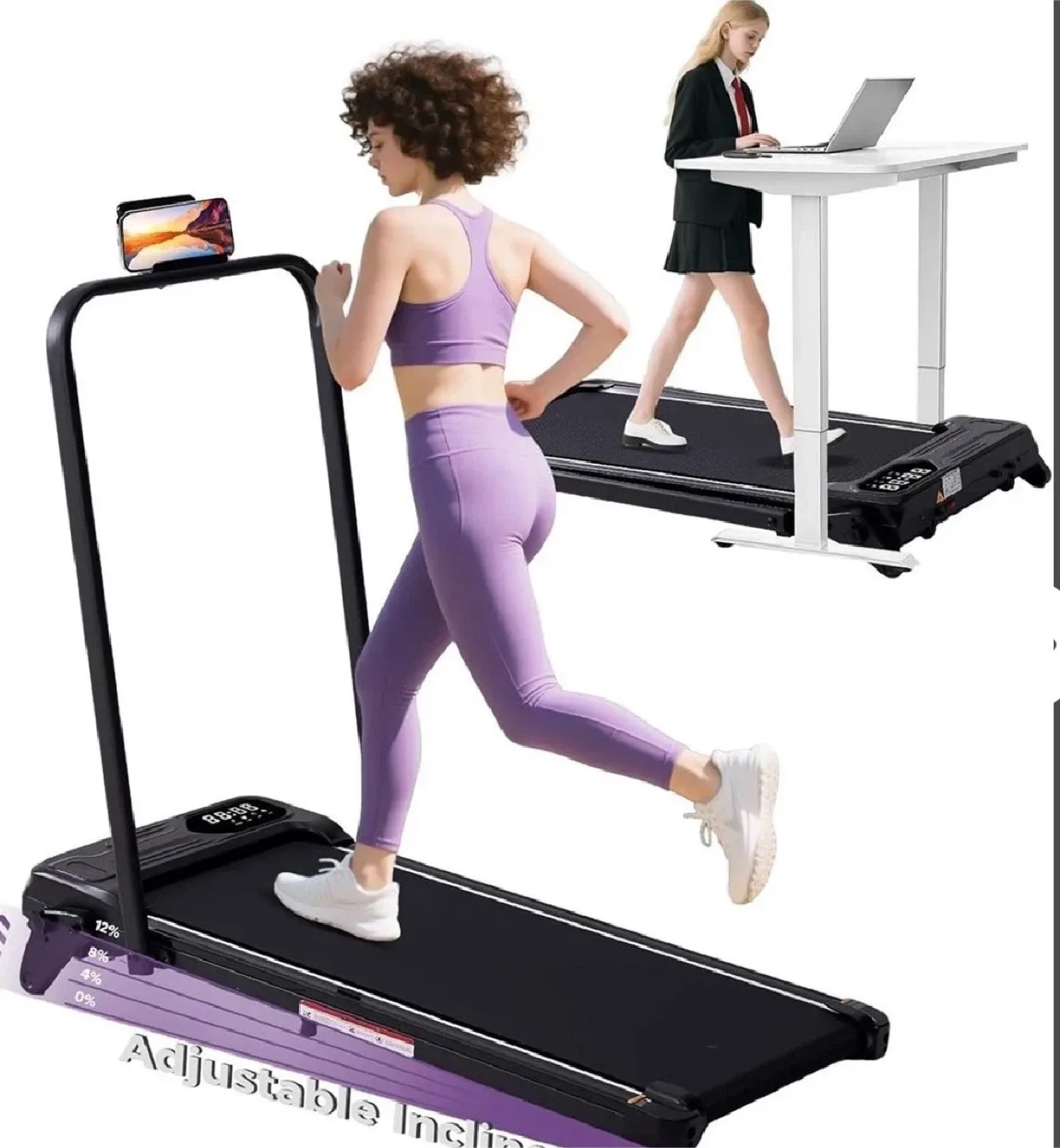 4-in-1 Portable Walking Pad Treadmill