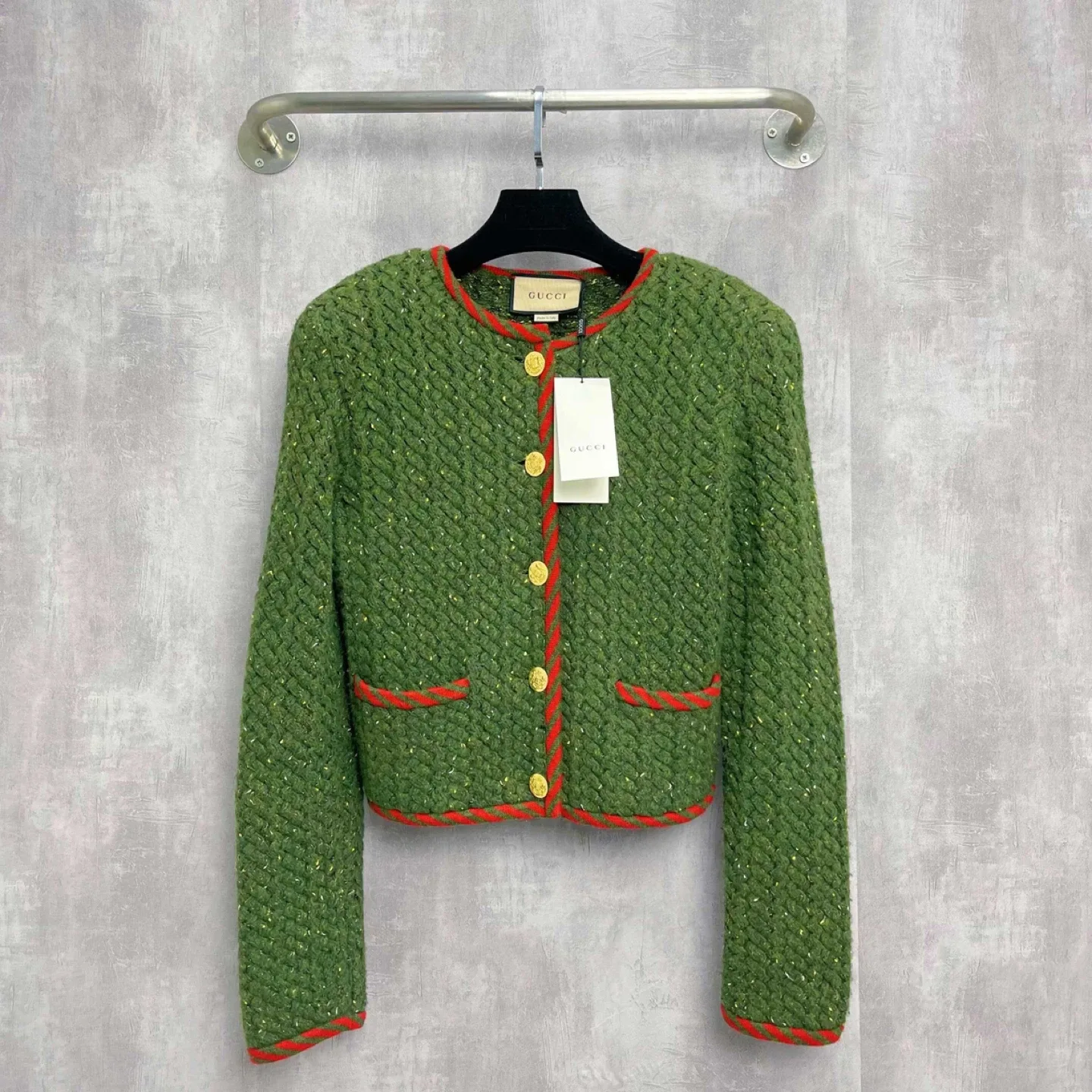 Authentic Gucci Cardigan, Green, Size S