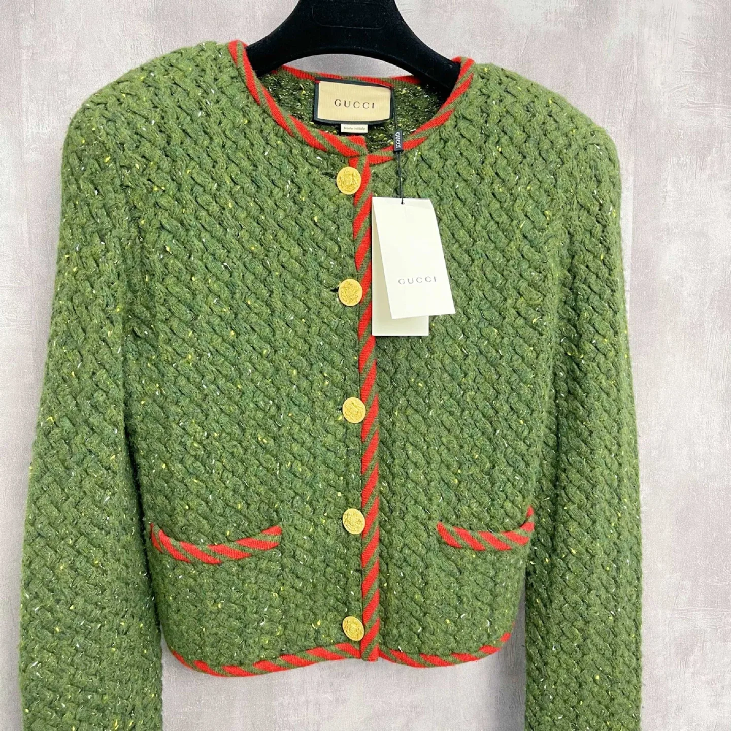 Authentic Gucci Cardigan, Green, Size S image indicator(2)