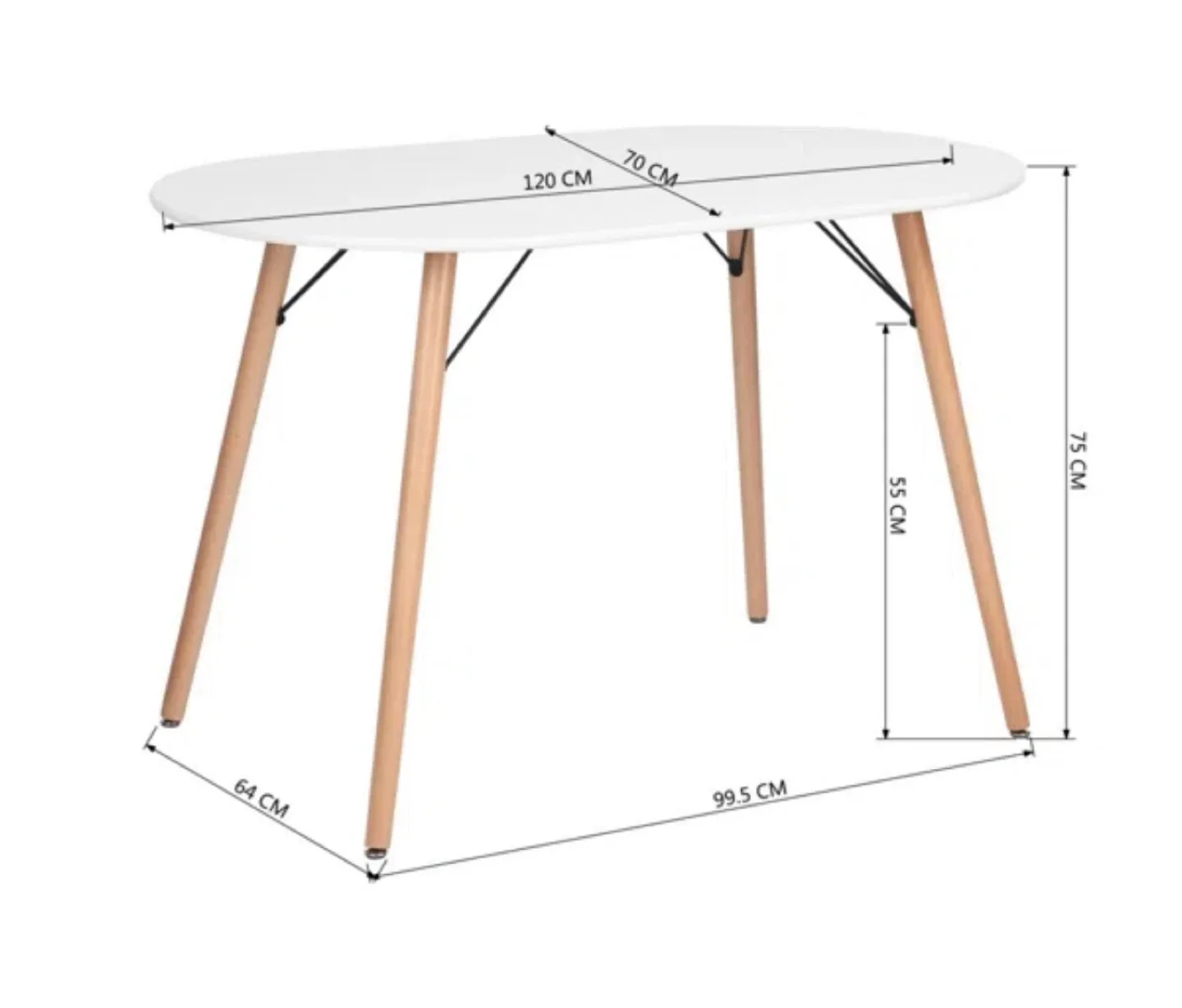 White Oval Dining Table