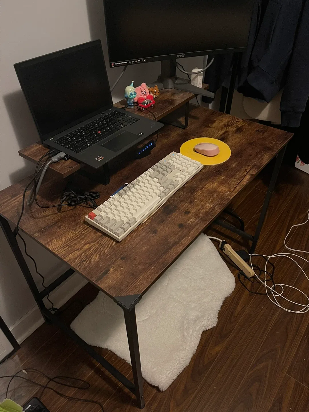 Rustic Brown Computer Desk image indicator(3)