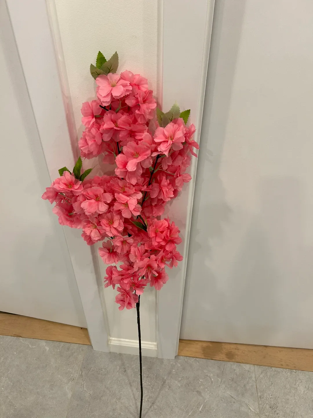 Pink Artificial Cherry Blossom Branch image indicator(3)