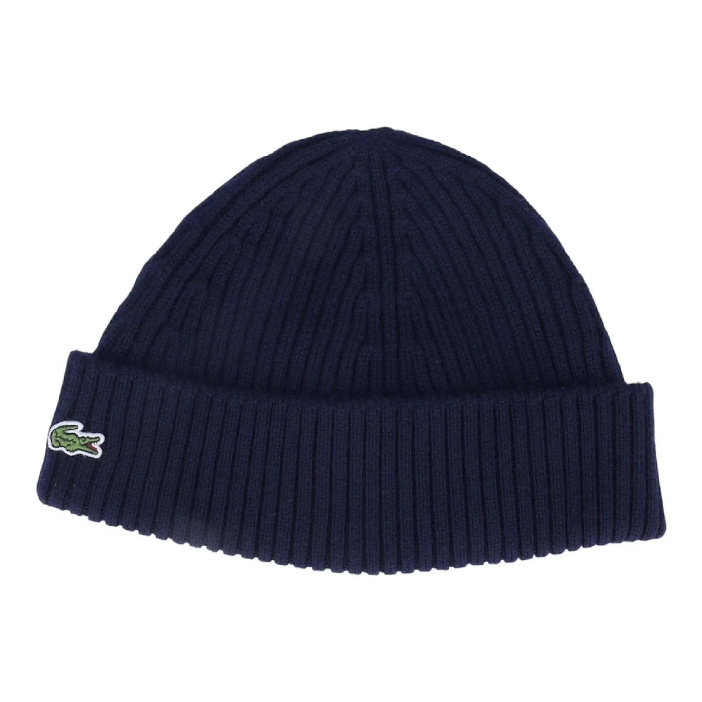 Lacoste Kids Navy Blue Rib Knit Wool Logo Beanie Hat Size 2/5Y image indicator(6)