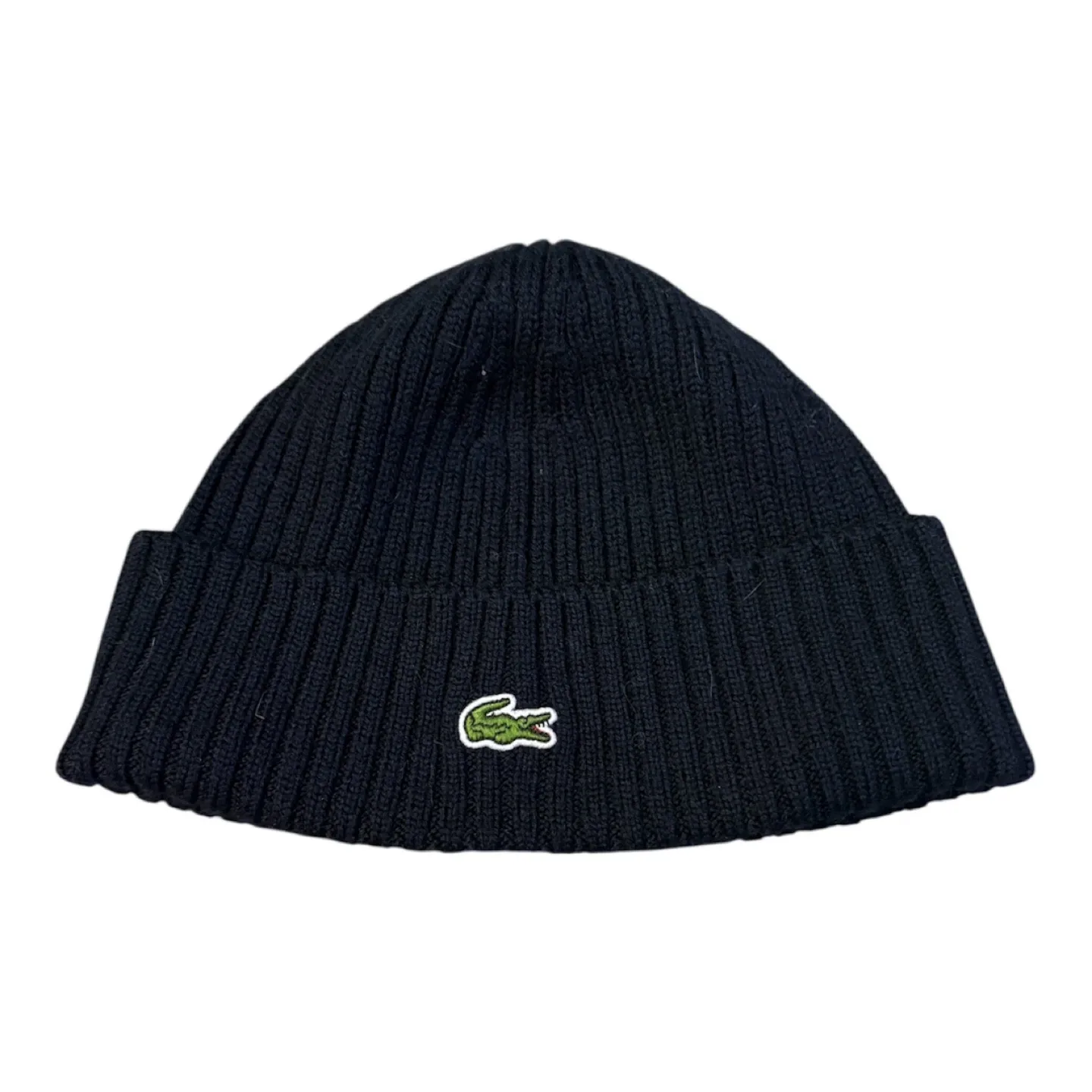 Lacoste Kids Navy Blue Rib Knit Wool Logo Beanie Hat Size 2/5Y image indicator(3)